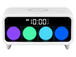 Часы с беспроводным зарядным устройством «Timebox 1», белый
