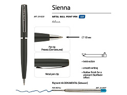 Ручка металлическая шариковая «Sienna», софт-тач