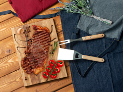 Доска для подачи стейка «Brisket», натуральный коричневый