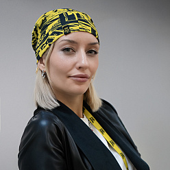 Образец снуд с сублимационной печатью и жаккардовым логотипом CUSTOM MERCH, 100% полиэстер, 32*25 с