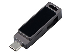 USB3.0/ Type-C флешка 2в1 на 32 ГБ «Спинлайт» с подсветкой