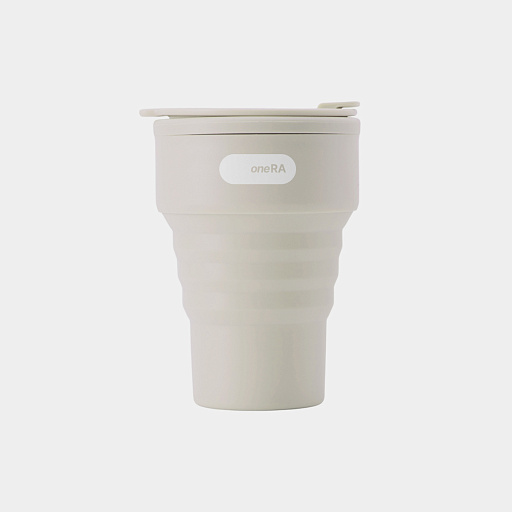 Силиконовый складной стакан «GoCup», бежевый
