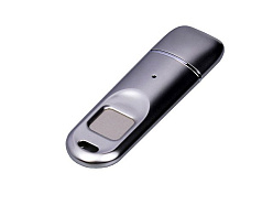 USB 3.0-флешка на 256 Гб со сканером отпечатков пальцев в подарочной упаковке