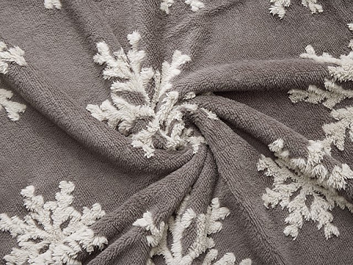 Плед Snowflake новогодний с капюшоном