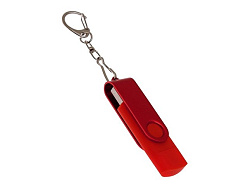 USB 2.0- флешка на 128 Гб с поворотным механизмом и дополнительным разъемом Type-C