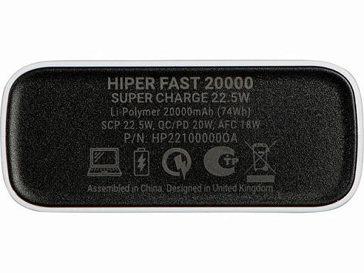 Портативный внешний аккумулятор «FAST», 20000 mAh