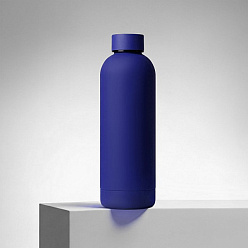 Вакуумная термобутылка с медной изоляцией «Cask», soft-touch, тубус, 500 мл