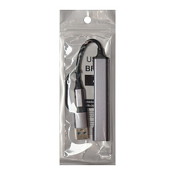 USB-хаб BRANCH 4 в 1, серый, алюминий