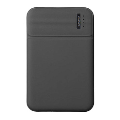Универсальный аккумулятор Flash 5 (5000 мАч) с подсветкой и soft touch, синий, 9,8х6.3х1,3 см