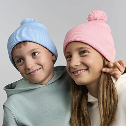 Шапка вязаная детская с помпоном KID WIND-S