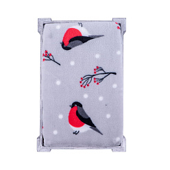 Плед новогодний "Снегири" в подарочной коробке, 130х150 см