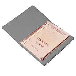 Обложка для паспорта Simply, 13.5 х 19.5 см, голубая, PU