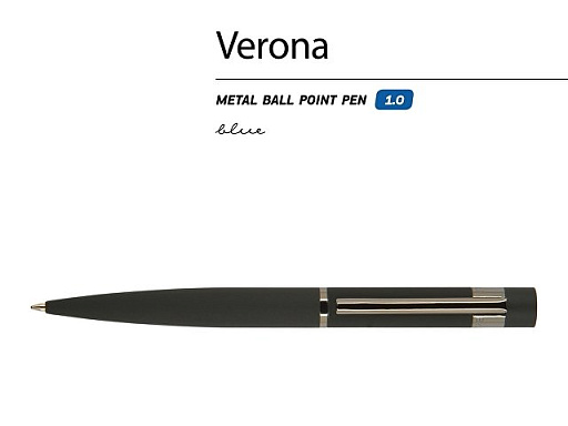 Ручка металлическая шариковая «Verona», софт-тач