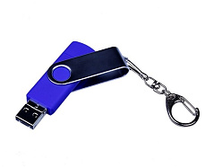USB 2.0/micro USB/Type-C- флешка на 64 Гб c поворотным механизмом