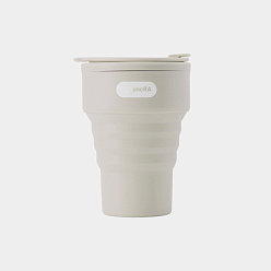 Силиконовый складной стакан «GoCup», бежевый