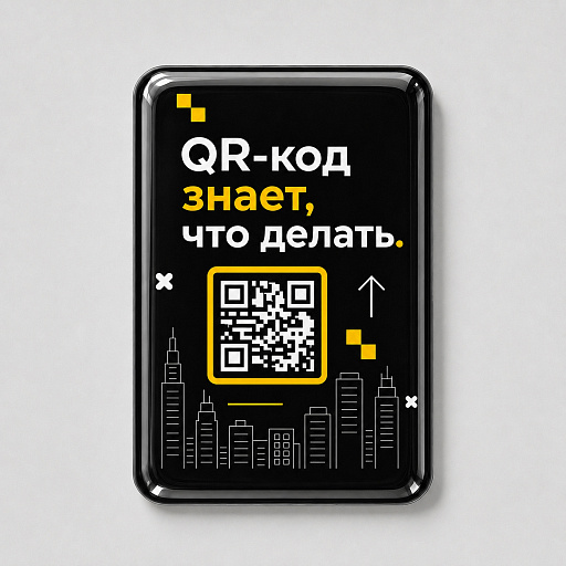 Объемный стикер из эпоксидной смолы на дверь вертикальный