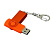 USB 2.0- флешка промо на 32 Гб с поворотным механизмом и однотонным металлическим клипом