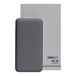 Универсальный аккумулятор Rib 10 (10000 мАч), белый, 13,5х6.8х1,5 см