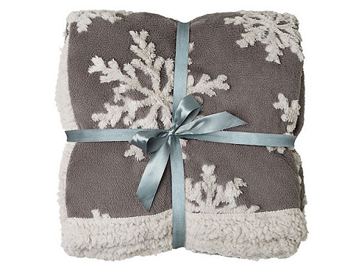Плед Snowflake новогодний с капюшоном