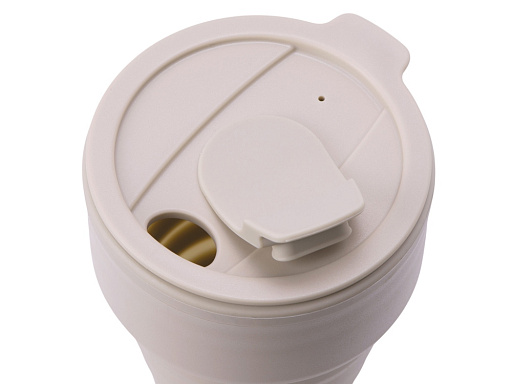 Силиконовый складной стакан «GoCup», бежевый