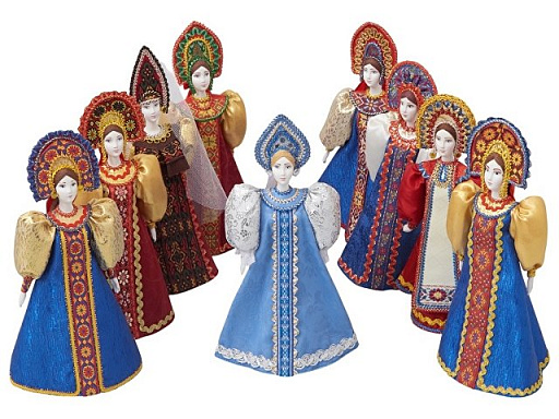Подарочный набор: кукла фарфоровая, мёд с гецким орехом