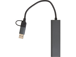 USB-хаб «Command» с коннектором 2-в-1 USB-C и USB-A, 2.0/3.0